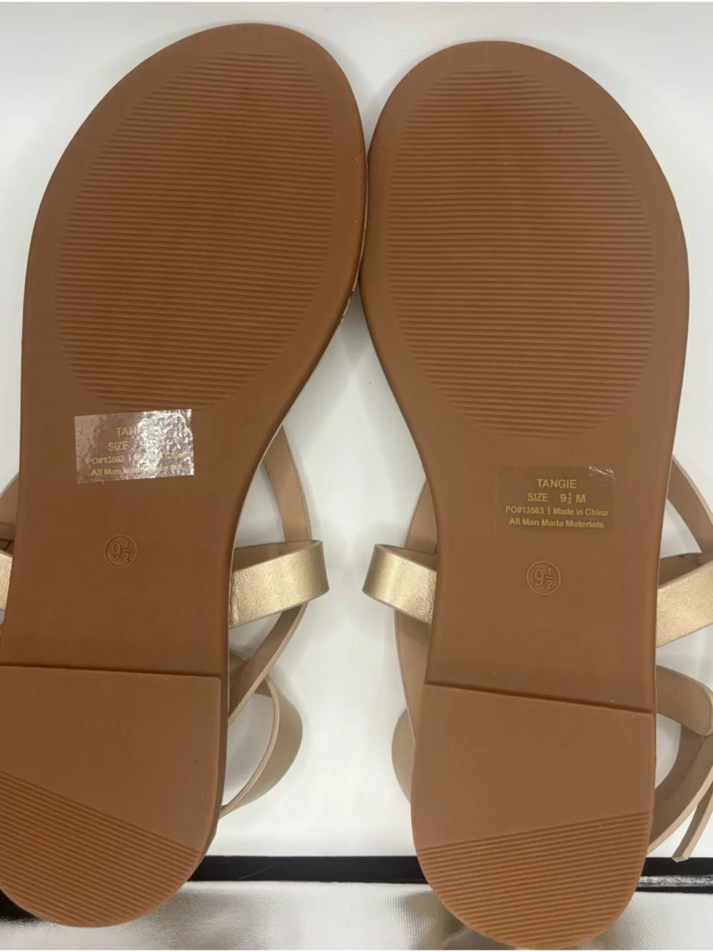Journee Collection Metallic Gold T-Strap Flat Sandal